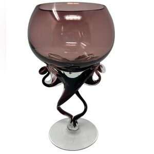 Alicja Jelly Fish Glass Goblet Amethyst Purple